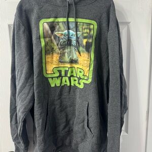 Star Wars Charcoal Hoodie with Green Accents